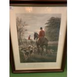 A LARGE PRINT 'EVENING: RETURNING TO THE KENNELS' PAINTED BY E A S DOUGLAS AND ENGRAVED BY E G