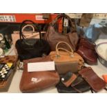 A LARGE COLLECTION OF ITALIAN HANDBAGS TO INCLUDE GABS, ENNY, NUVOLO PELLE AND A KURT GEIGER CARVELA