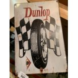 A 'DUNLOP' METAL SIGN 20 CM X 30 CM