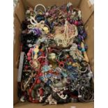 A LARGE COLLECTION OF COSTUME JEWELLERY TO INCLUDE MAINLY NECKLACES