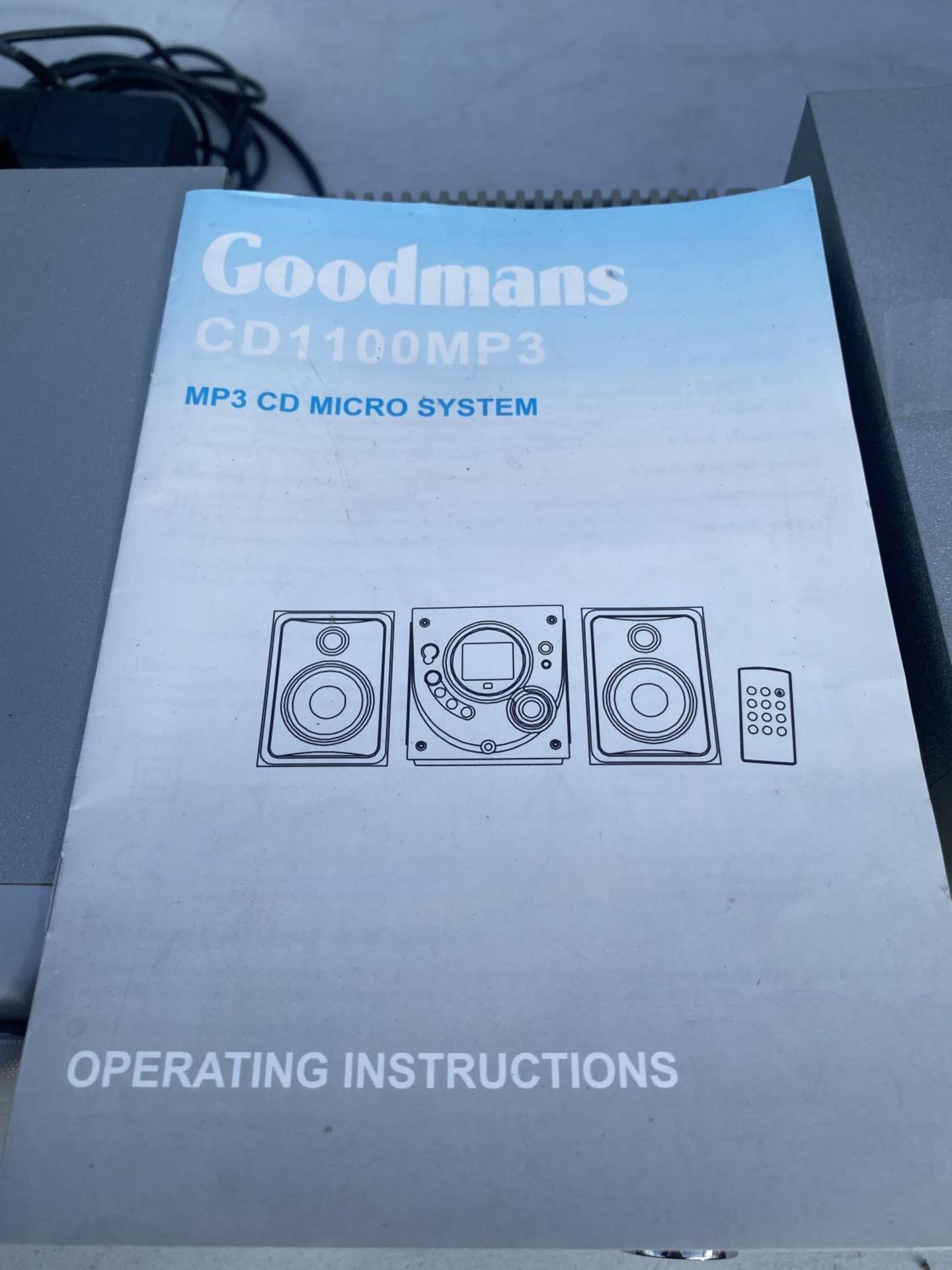 A GOODMANS MP3 CD MICRO SYSTEM BELIEVED IN WORKING ORDER BUT NO WARRANTY - Image 5 of 5