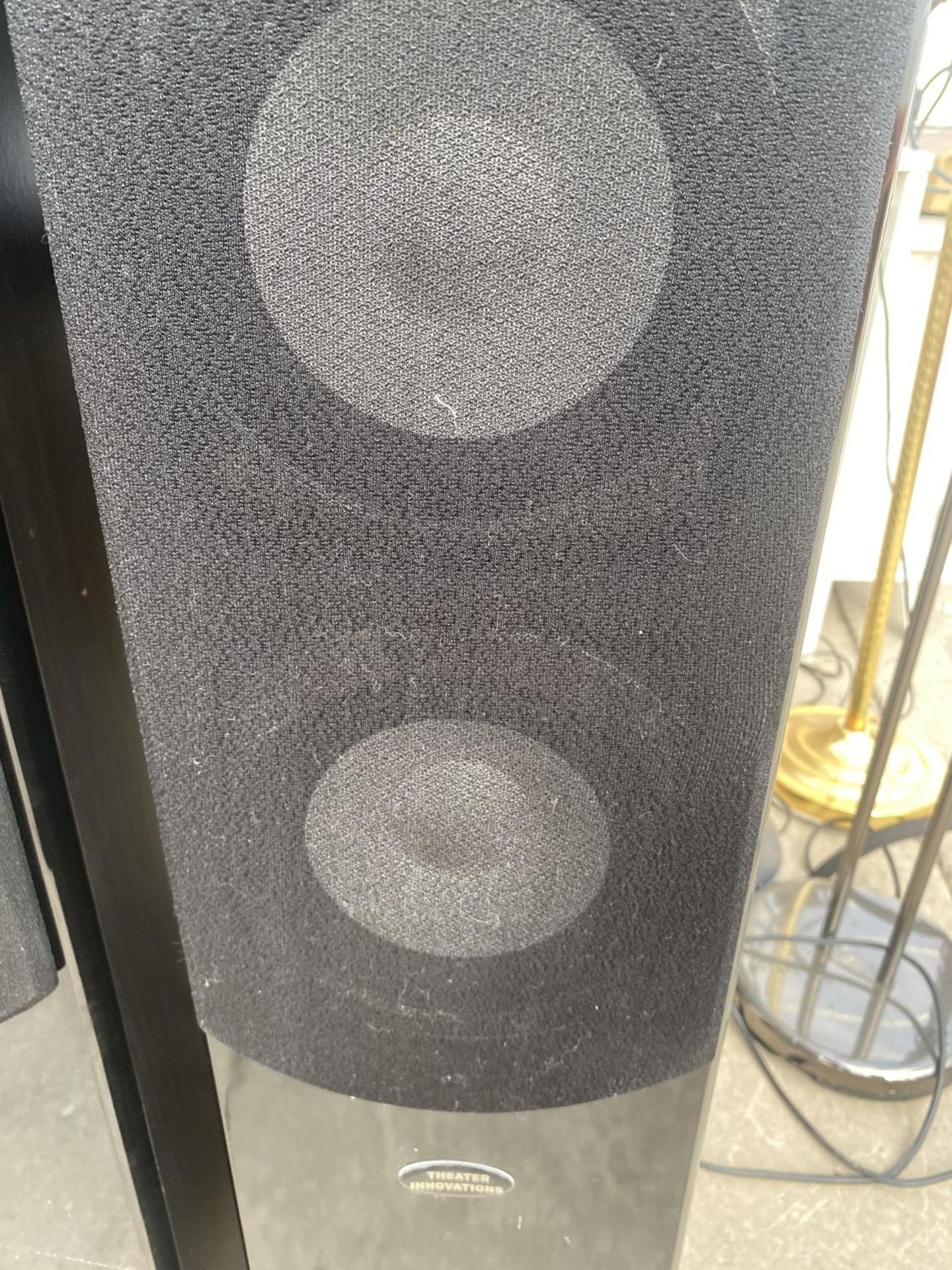 A PAIR OF TALL THEATER INNOVATIONS SPEAKERS BELIEVED IN WORKING ORDER BUT NO WARRANTY - Image 2 of 3