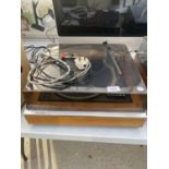 A WHARFEDALE LINTON RECORD PLAYER COMPLETE WITH NEEDLE