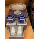 FOUR PIECES OF BOXED WEDGEWOOD