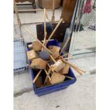 A LARGE QUANTITY OF WOODEN HAT STANDS