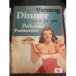 A METAL SIGN 'YUMMY DINNER'