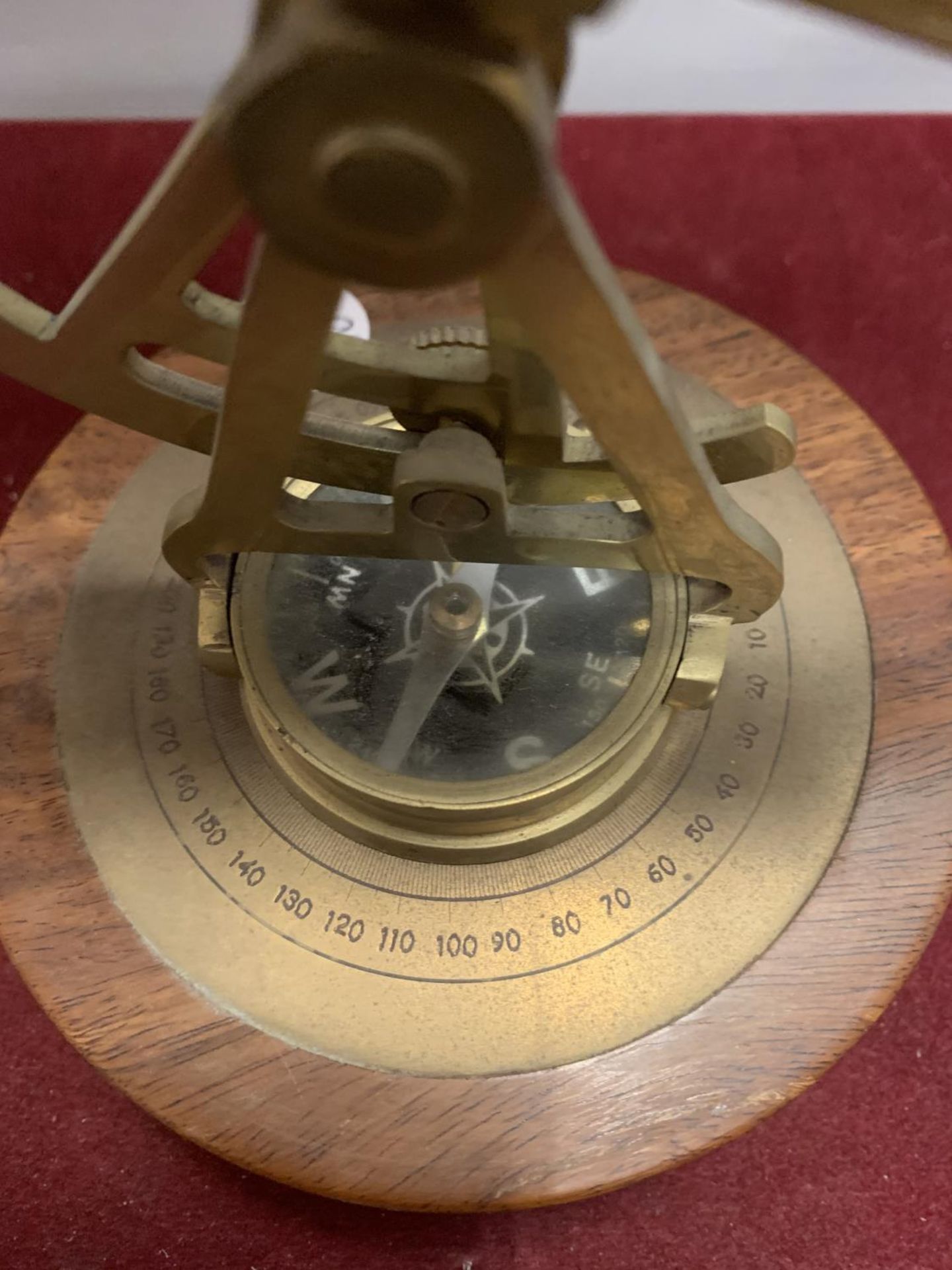 A ROYAL NAUTICAL BRASS ALIDADE WITH COMPASS AND TELESCOPE L:4.5 INCHES - Image 5 of 6