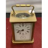 A LATE VICTORIAN CARRIAGE CLOCK - H:10CM