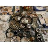 A LARGE QUANTITY OF SILVER PLATE ITEMS