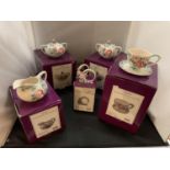 FIVE VARIOUS ROYAL DOULTON BY FRANZ ITEMS WITH PRESETATION BOXES TO INCLUDE A CUP AND SAUCER SET,