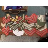 A LARGE COLLECTION OF LANCE CORPORAL, CORPORAL AND SARGENTS STRIPES