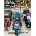 A BOSCH ELECTRIC LAWN MOWER AND A FURTHER BLACK AND DECKER ELECTRIC HEDGE CUTTER