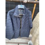 A MENS NAVY QUILTED BARBOUR JACKET
