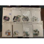 EIGHT SEALED PACKETS OF VINTAGE ARCHERS STAMPS