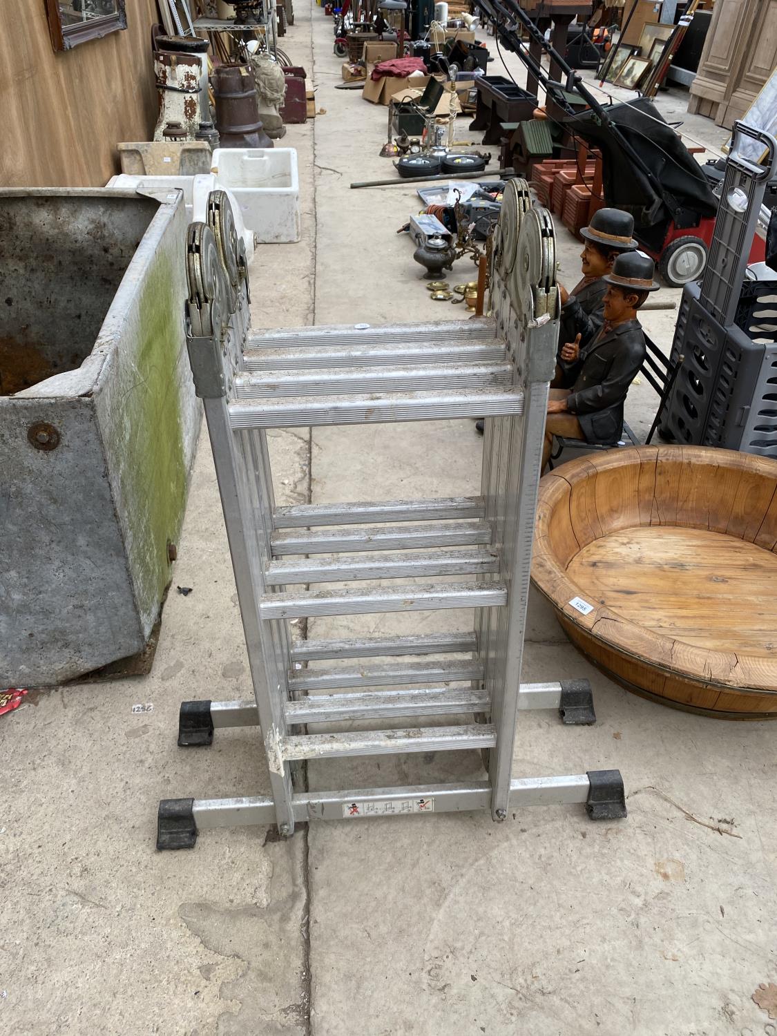 A SET OF 'YOUNGMAN' FOLDING LADDERS