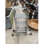 A SET OF 'YOUNGMAN' FOLDING LADDERS