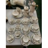 A ROYAL TUSCAN BONE CHINA COFFEE SET AND A F.C EMERY BONE CHINA TEA SET