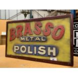 AN ILLUMINATED 'BRASSO' SIGN