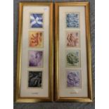 TWO GILT FRAMED EXAMPLES OF ROYAL MAIL STAMPS
