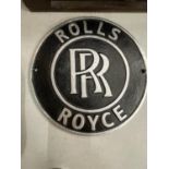 A CAST ROLLS ROYCE SIGN