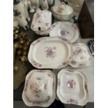 SEVERAL SPODE COPELANDS 'CHRISTINE' PLATTERS AND TUREENS AND TO INCLUDE A DOULTON EXAMPLE