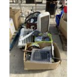 AN ASSORTMENT OF HOUSEHOLD CLEARANCE ITEMS TO INCLUDE A HEATER AND DVD/VHS PLAYER ETC