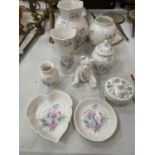 A COLLECTION OF AYNSLEY CHINA IN THE LITTLE SWEETHEART DESIGN