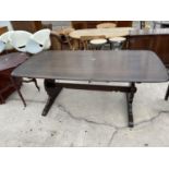 AN ERCOL REFECTORY TABLE, 72x35"