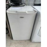 A WHITE FRIDEMASTER UNDER COUNTER FRIDGE BELIEVED IN WORKING ORDER BUT NO WARRANTY