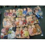 THIRTY ASSORTED TY BEANIE BABIES WITH TAGS TO INCLUDE CLOTHING: PLEASE SEE PICTURES FOR FURTHER