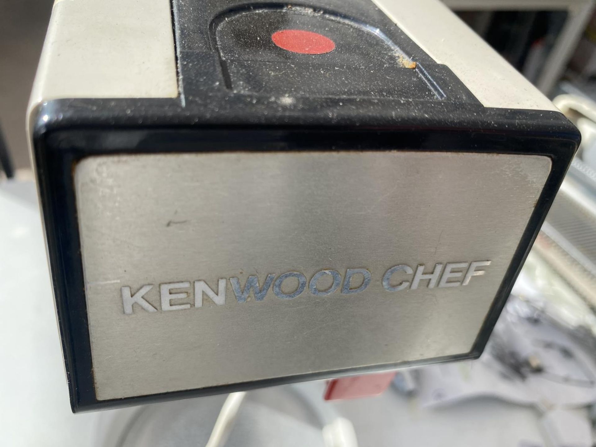 A KENWOOD CHEF WITH ATTATCHMENTS BELIEVED IN WORKING ORDER BUT NO WARRANTY - Image 3 of 3