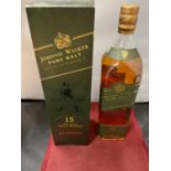 A 1 LITRE BOTTLE OF JOHNNIE WALKER PURE MALT 15 YEAR OLD EXTRA SPECIAL