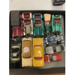 A COLLECTION OF ELEVEN DIE CAST VEHICLES TO INCLUDE CORGI AND LESNEY