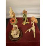 FOUR CERAMIC MOUSE FIGURINES