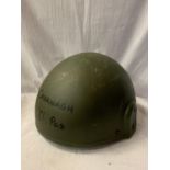 A NATO TANK COMMANDER COMBAT HELMET FROM BOSNIA