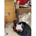 A WESTFIELD ELECTRIC GUITAR AND CASE BELIEVED IN WORKING ORDER BUT NO WARRANTY