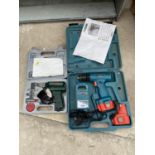 A MAKITA BATTERY DRILL AND A FURTHER TRONIC LOTPISTOLE