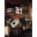 A COLLECTION OF VARIOUS CAMERAS ETC TO INCLUDE MAINLY KODAK