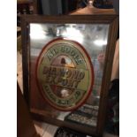 A VINTAGE FRAMED IND COOPE DIAMOND EXPORT ADVERTISING MIRROR
