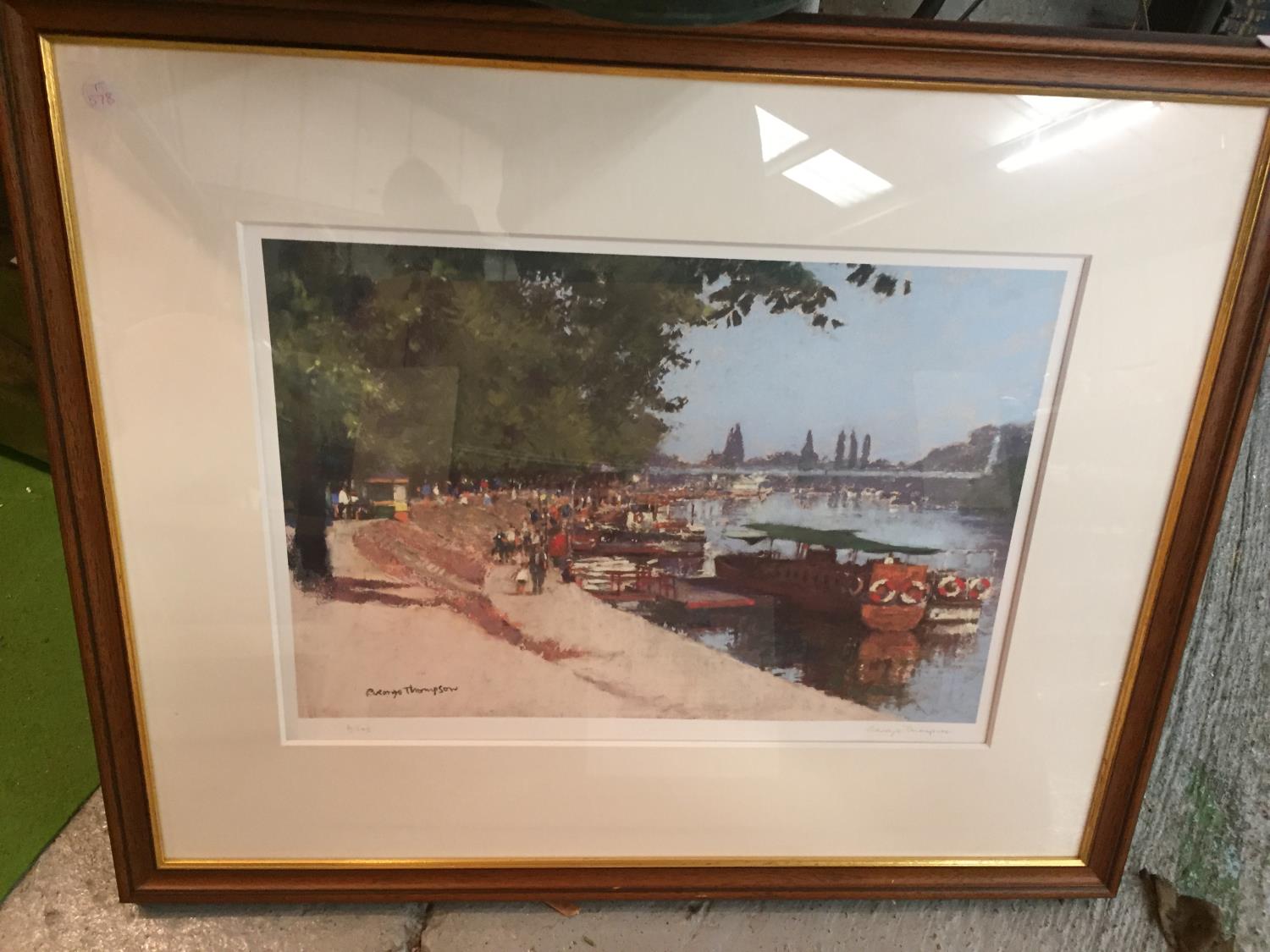 TWO WOODEN FRAMED LIMITED EDITION PRINTS SIGNED 'GEORGE THOMPSON' - Bild 3 aus 3