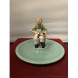 A BESWICK COBBLER SHOEMAKER DISH TIMPSON SHOES