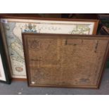 TWO FRAMED MAPS ONE BEING OF CHESHIRE AND THE OTHER LEICESTER