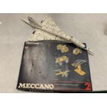 A SCRATCH BUILT MECCANO MODEL CONCORDE TO INCLUDE A FURTHER BOX OF MECCANO