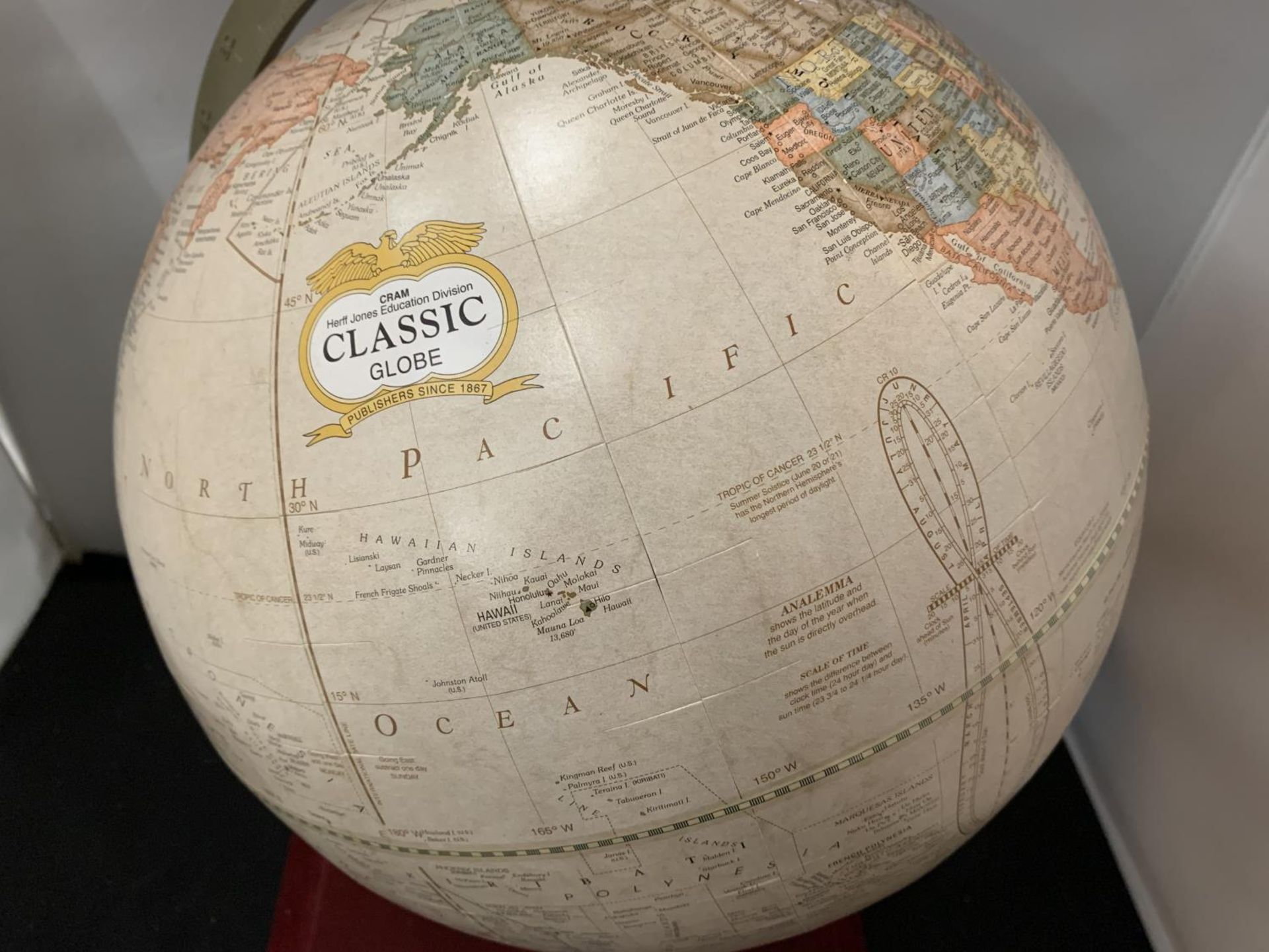 A HERFF JONES EDUCATION DIVISION CLASSIC GLOBE CIRCUMFERENCE 96CM - Image 2 of 4