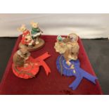 FOUR CERAMIC MOUSE FIGURINES