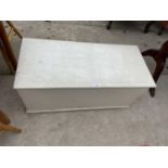 A MODERN PAINTED BLANKET CHEST