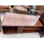 A MAHOGANY AND CROSSBANDED 'MEREDEW' COFFEE TABLE, 43x28"