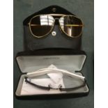 TWO PAIRS OF SUNGLASSES WITH CASES