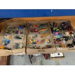 A LARGE COLLECTION OF TOY MODELS TO INCLUDE SESAME STREET, SUPERMARIO, VARIOUS SEA CREATURES ETC