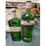 A ONE LITRE BOTTLE OF GORDON'S SPECIAL DRY LONDON GIN AND A 70CL BOTTLE OF GORDON'S SPECIAL DRY